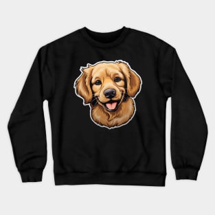 Cute Golden Retriever Dogs - Funny Golden Retriever Dog Crewneck Sweatshirt